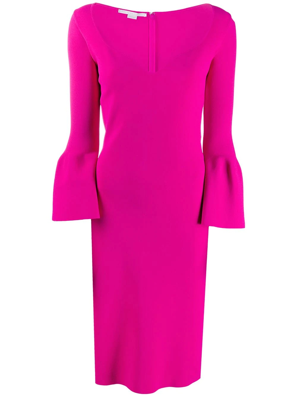 Compact sweetheart neck midi dress - 1