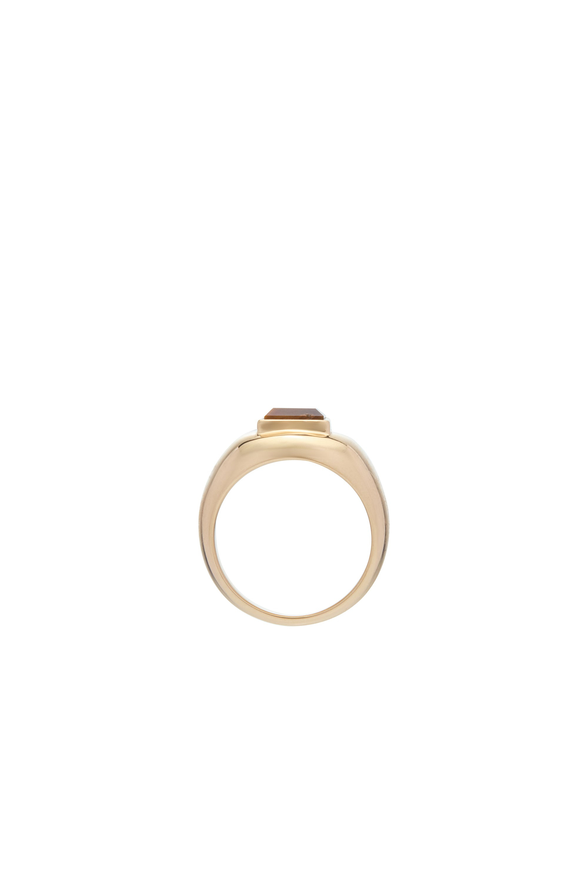 Medium Ring in 18K Yellow Gold & Tiger's Eye - 5