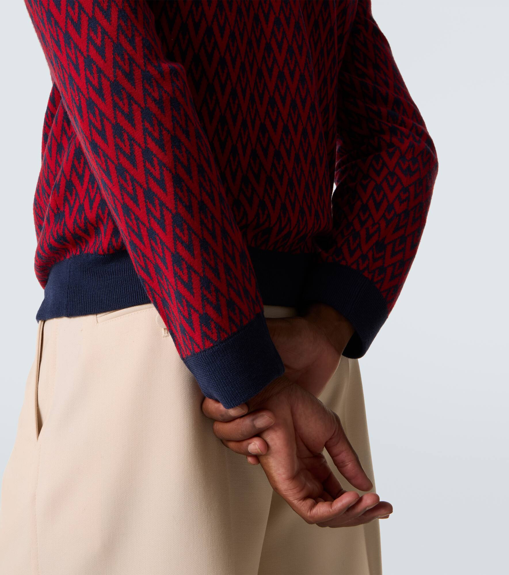Toute La V virgin wool jacquard sweater - 6