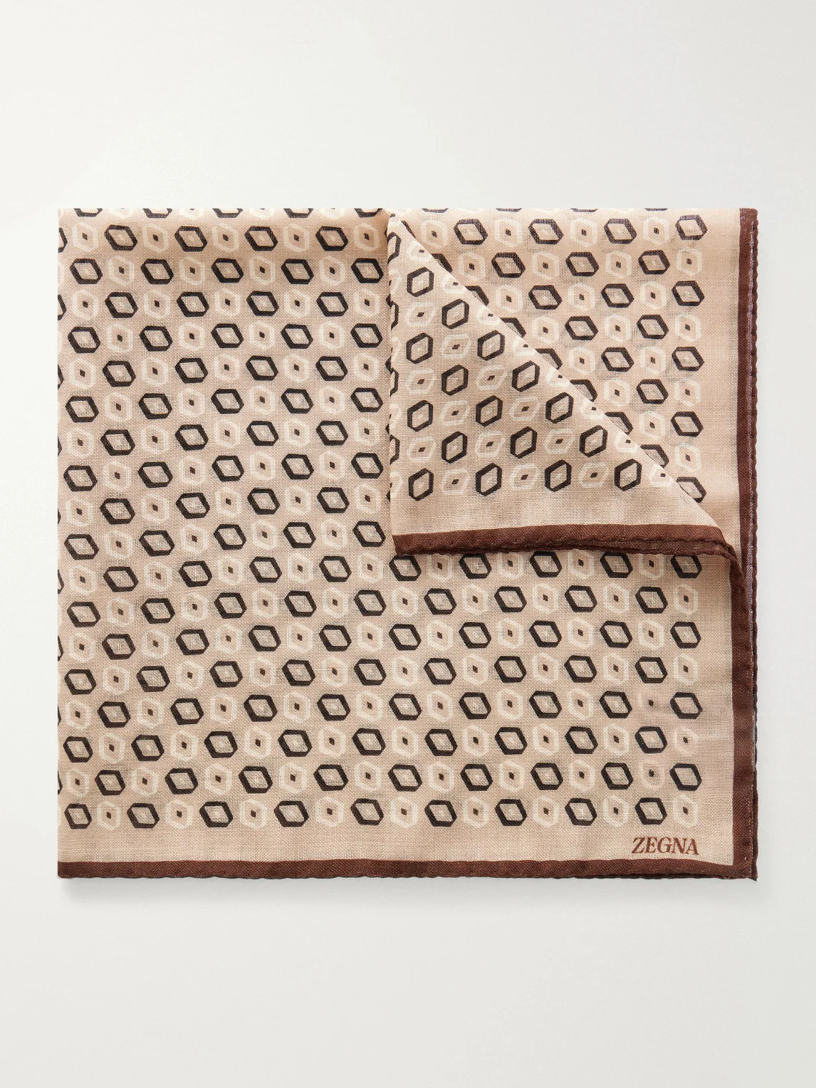 Printed Wool Pocket Square - 1