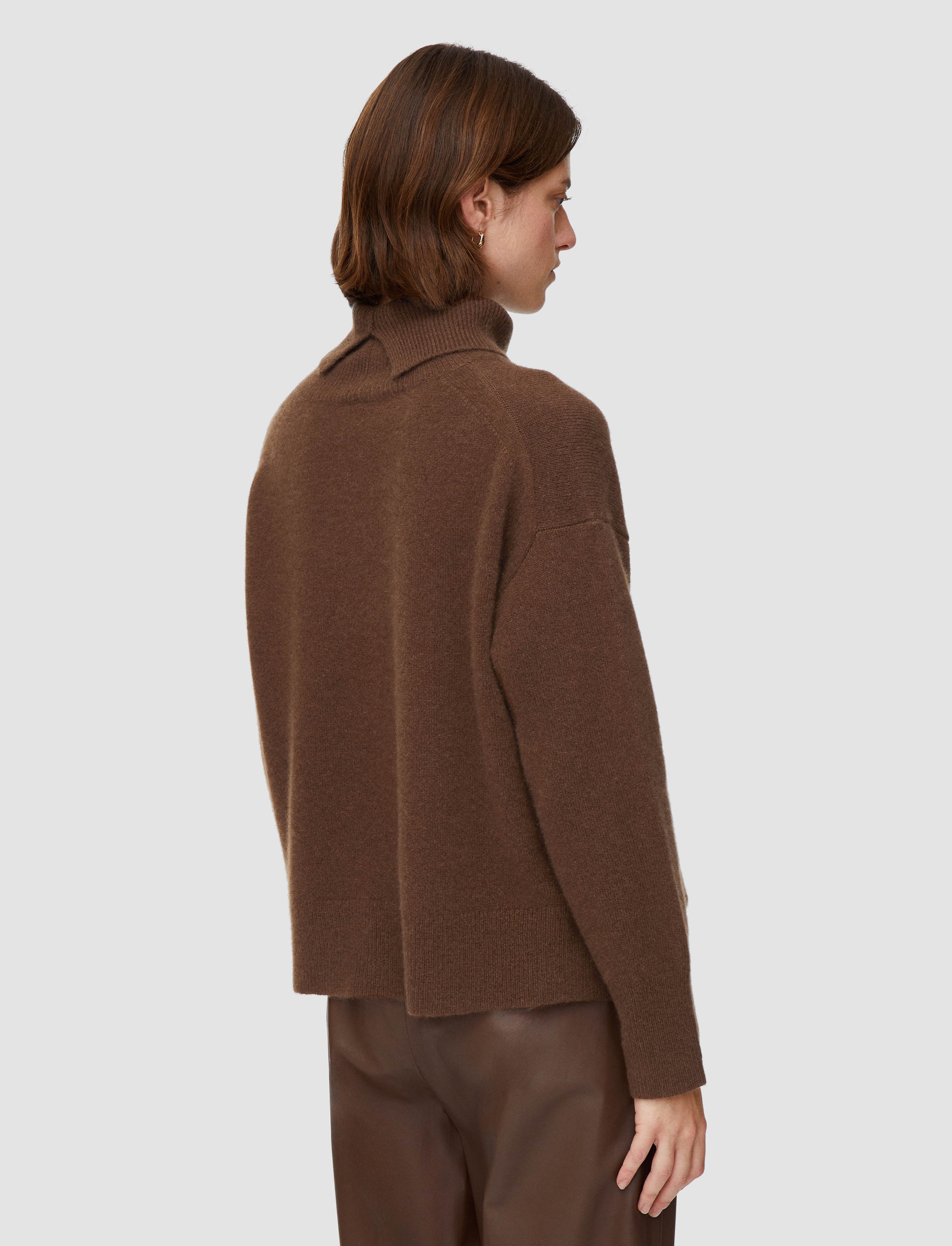 Brushed Cashmere High Neck Jumper - 5