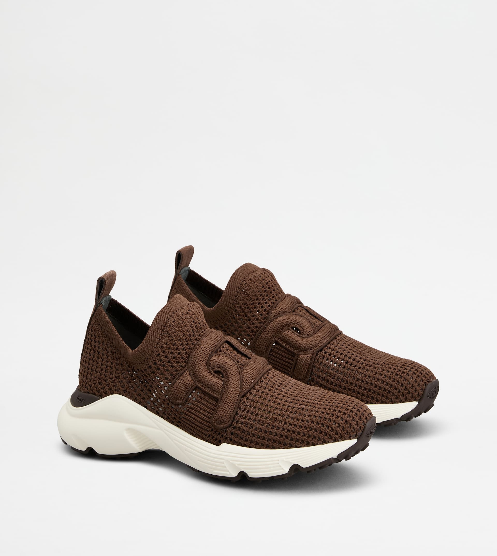 KATE SLIP-ON SNEAKERS IN FABRIC - BROWN - 2