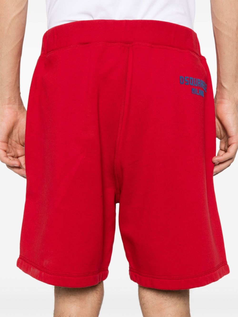 jersey-texture track shorts - 5