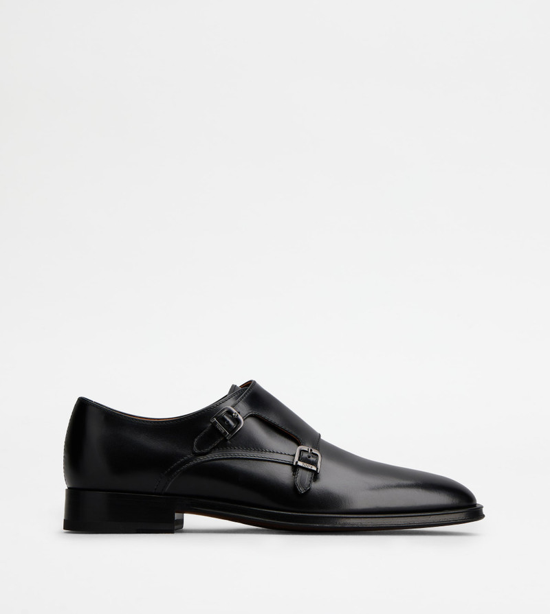 MONKSTRAPS IN LEATHER - BLACK 1