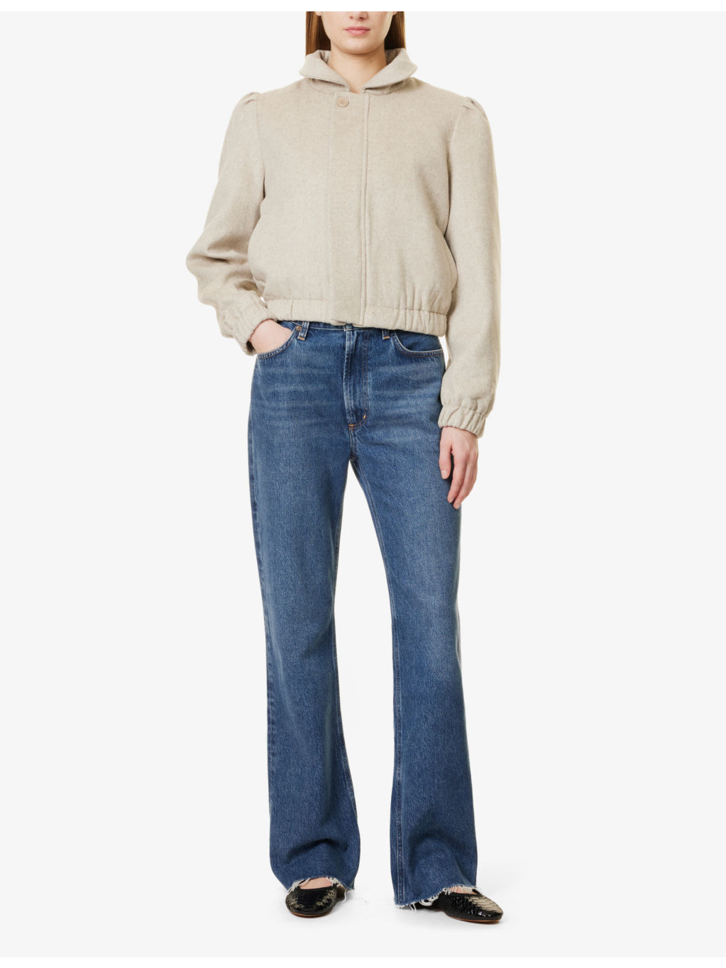 Leena Fringed-Cuffs Straight-Leg Mid-Rise Denim-Blend Jeans - 2