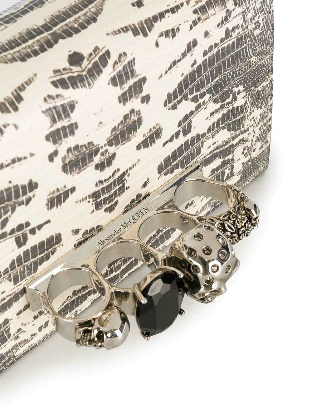 embellished snake-effect crossbody bag - 4