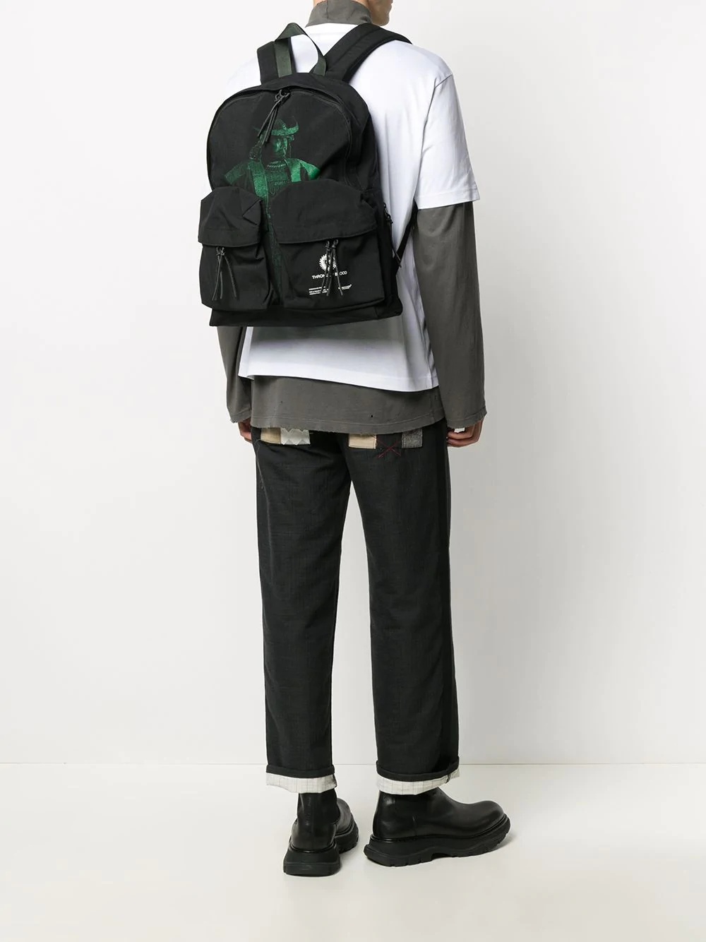 graphic print backpack - 2