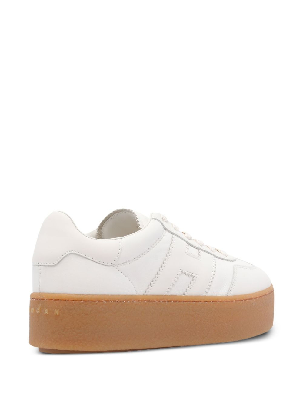 Cool leather platform low-top sneakers - 4