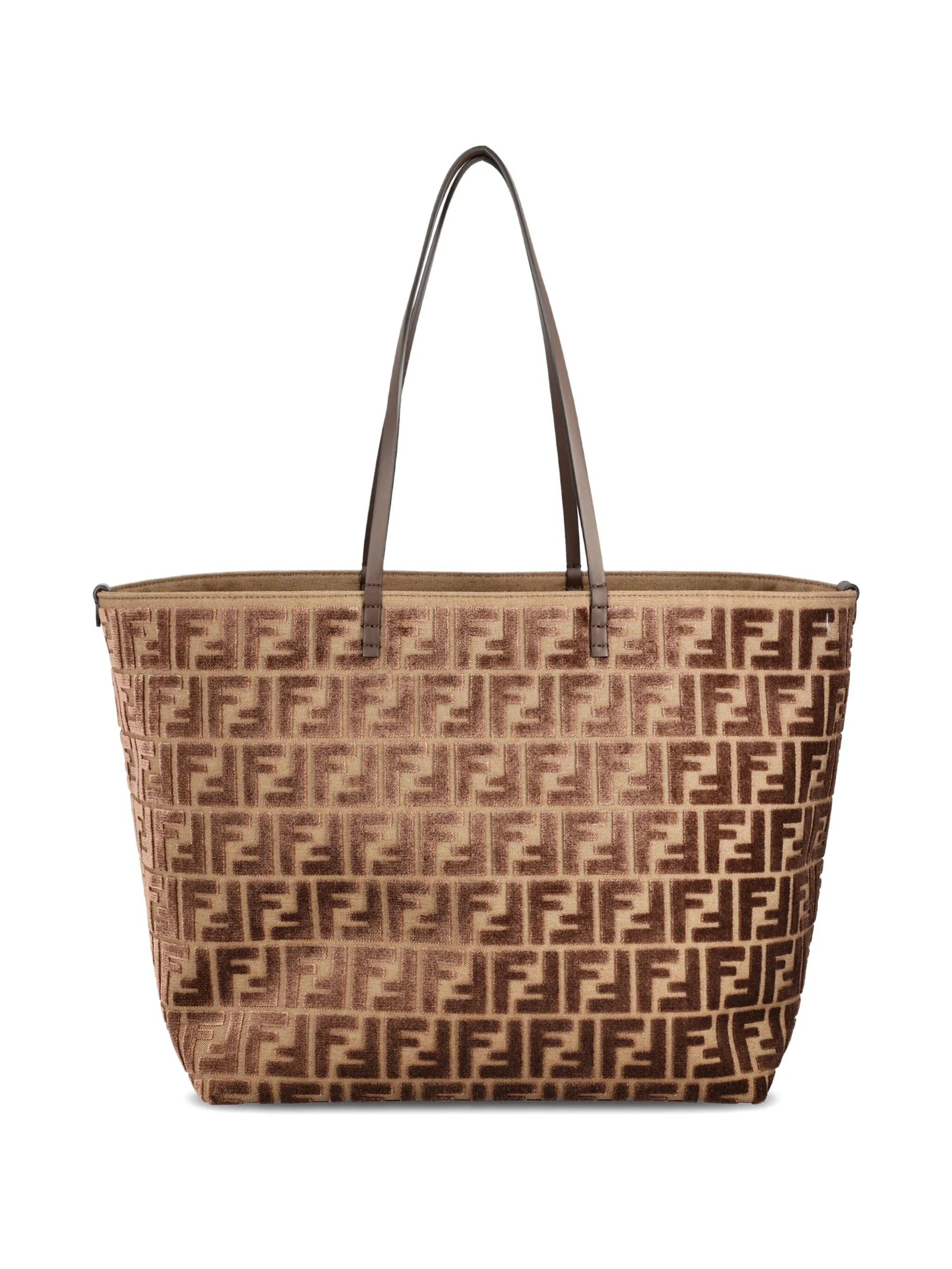 FF logo velvet tote bag - 2