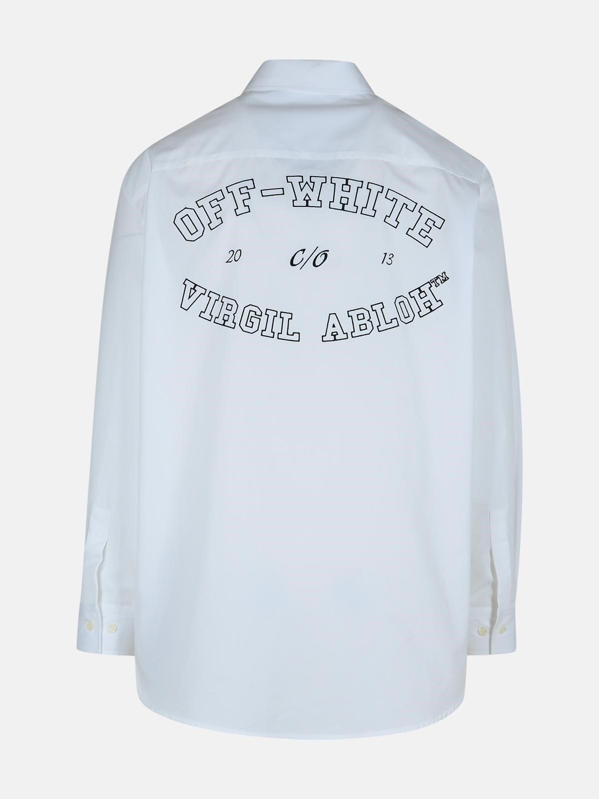 'COLLEGE' WHITE COTTON SHIRT - 3