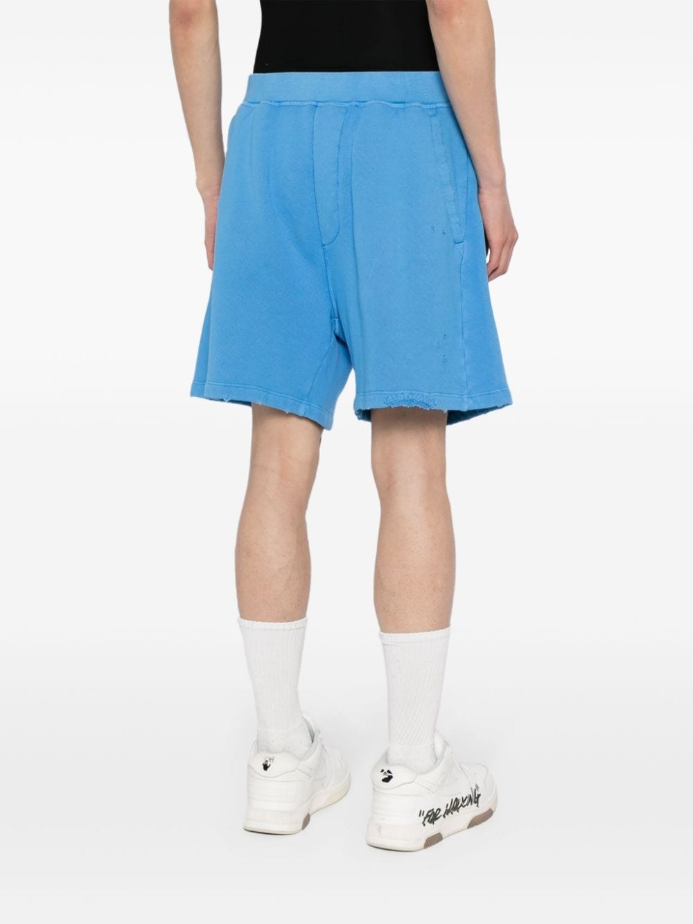 logo-print cotton shorts - 4