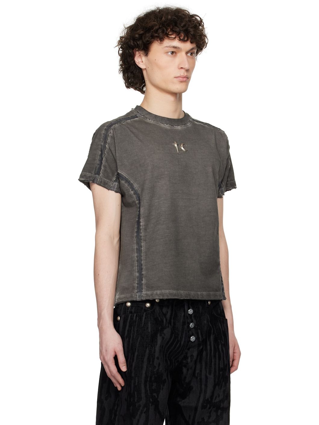Gray Battle Turtle Mesh T-shirt - 2