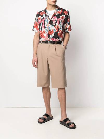 SAINT LAURENT Hawaiian print short-sleeve shirt outlook