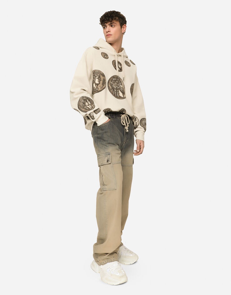 Overdyed dégradé denim cargo jeans - 6
