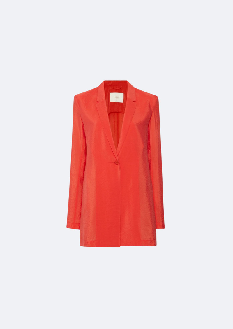 Sheer Cupro Single Breasted Blazer 1