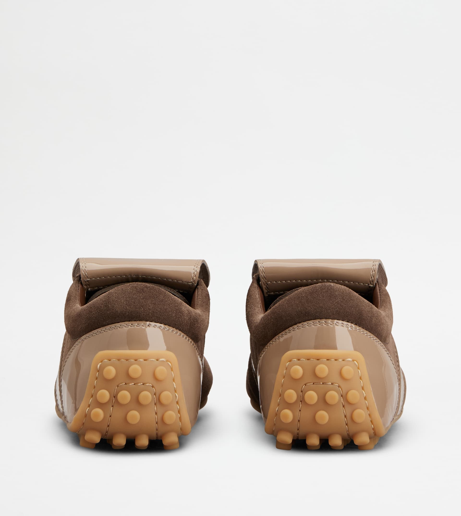 TOD'S T-MARATHON SNEAKERS IN PATENT LEATHER - BROWN, BEIGE - 3