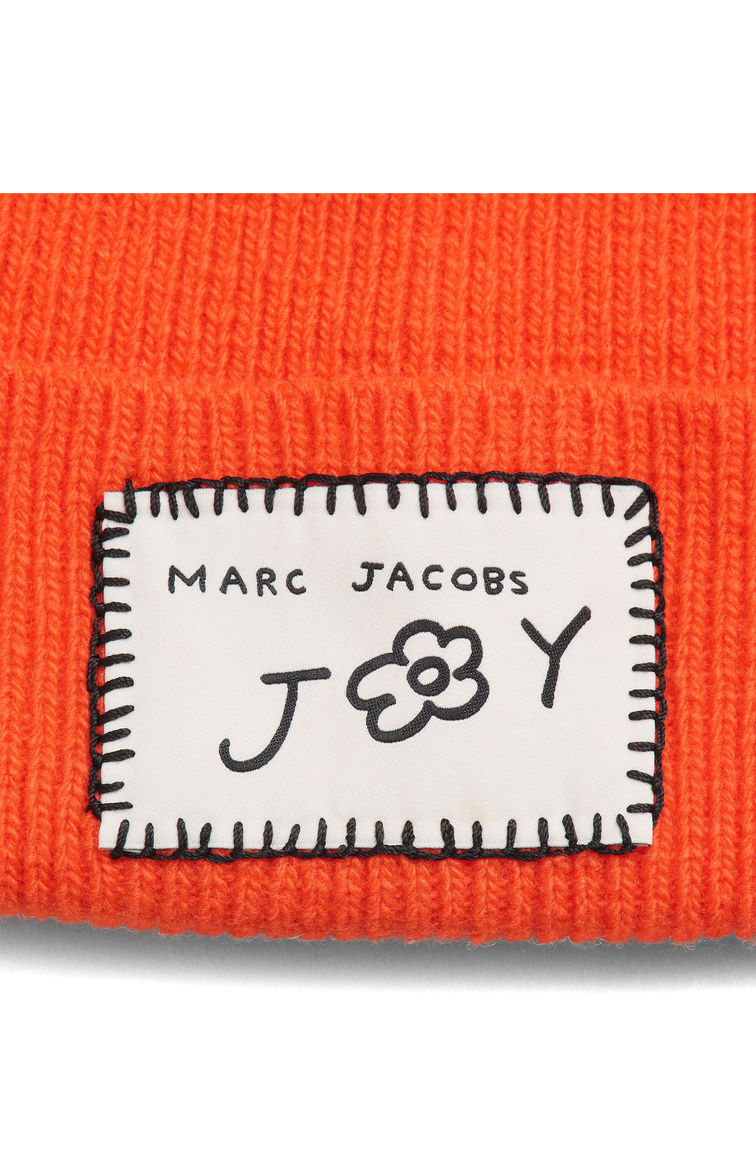 Marc Jacobs Joy Wool Blend Beanie in Orange Multi at Nordstrom - 5