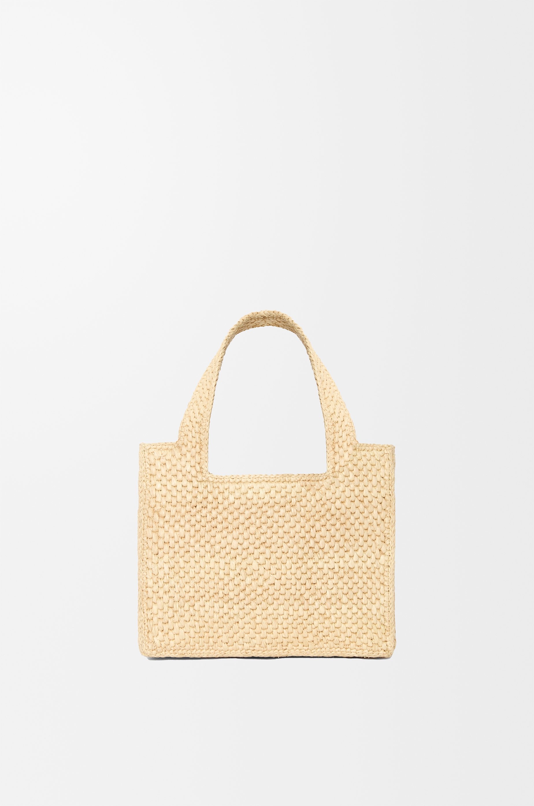 Mini LOEWE Font tote in raffia - 6