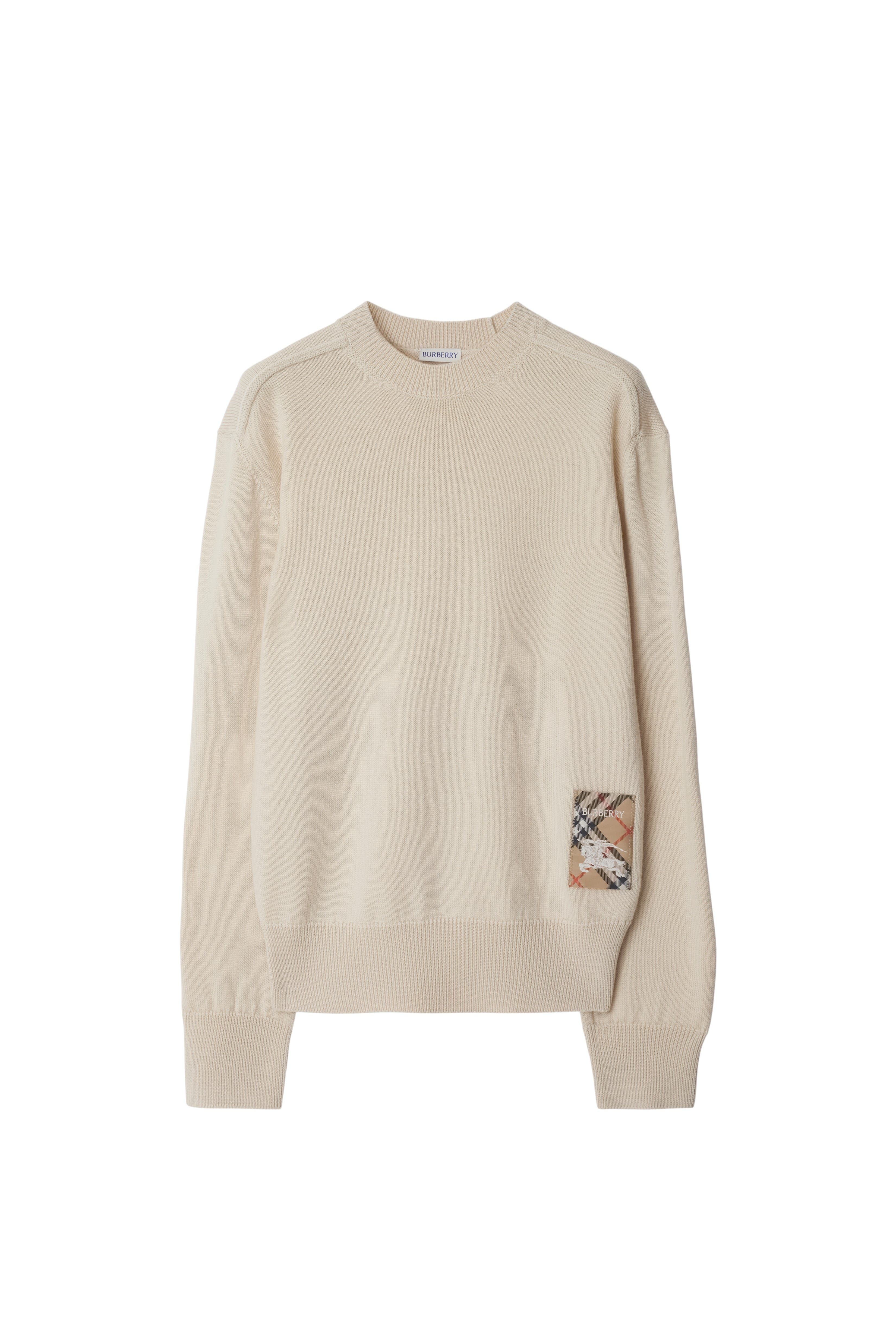 burberry Check Label Wool Sweater in Nutmeg at Nordstrom - 3