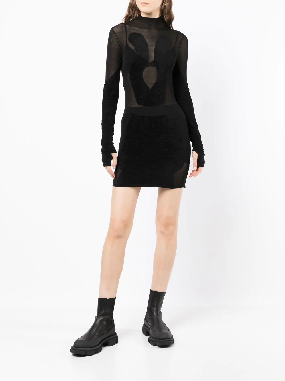 Chenille intarsia mini dress - 2