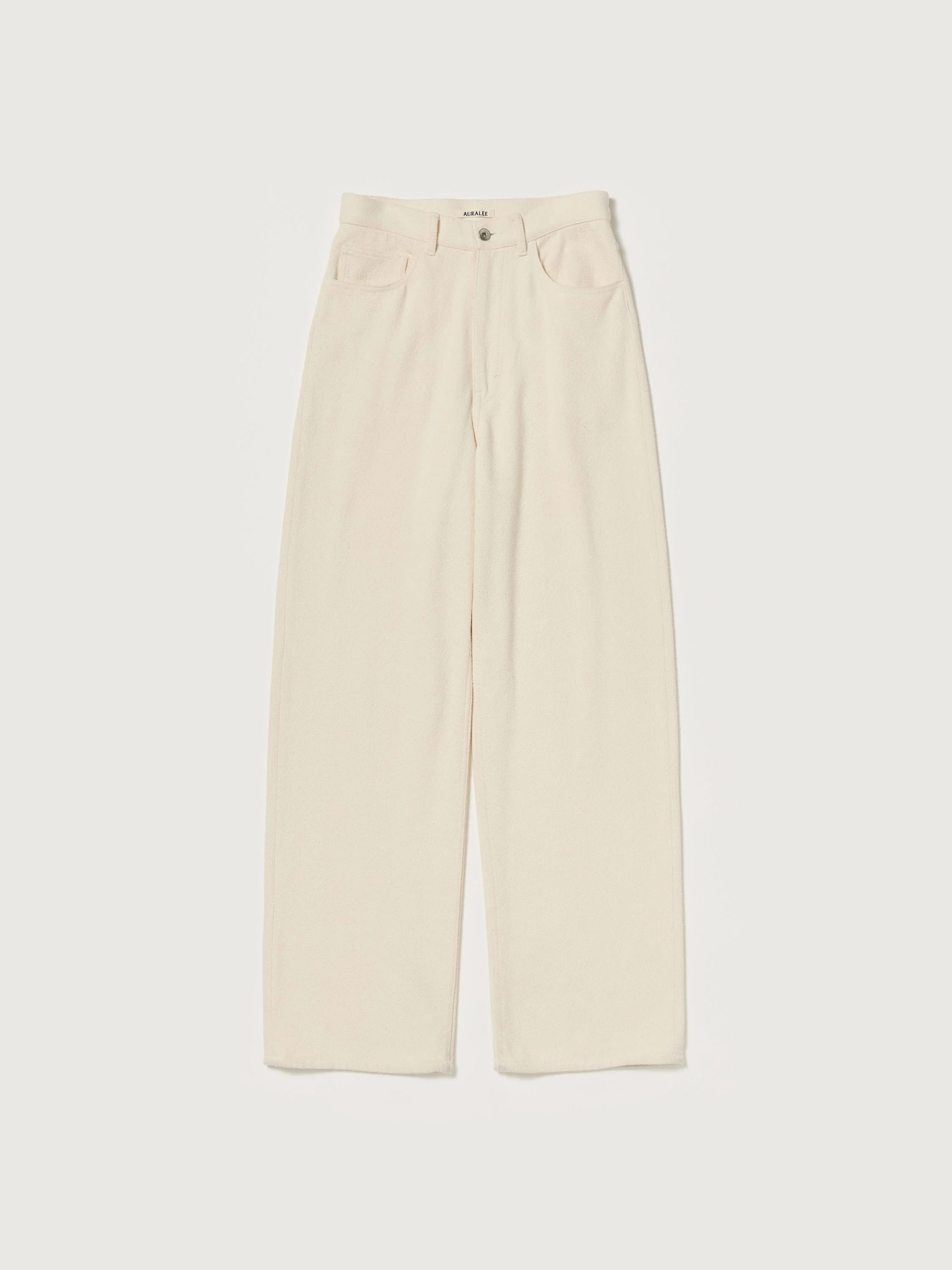 SILK NEP DENIM 5P WIDE PANTS - 1