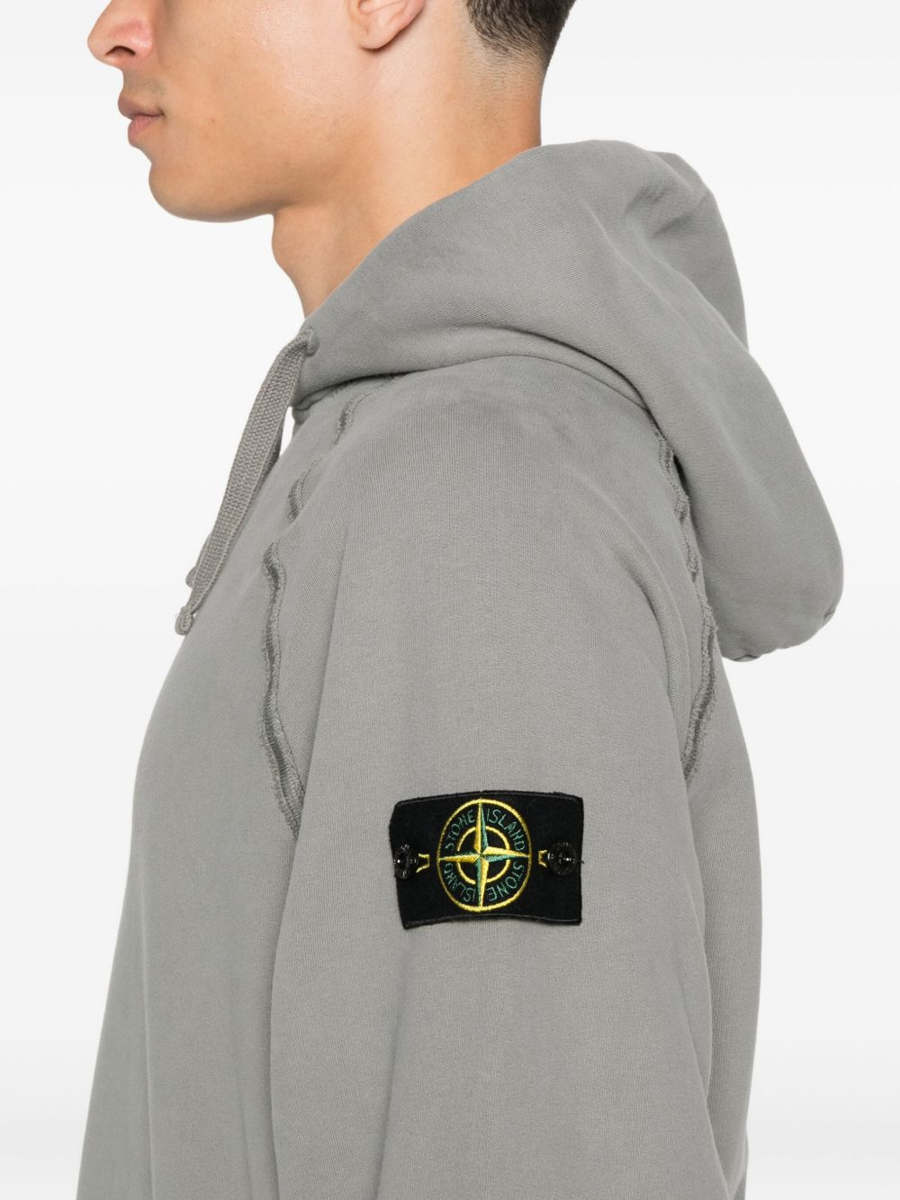 raglan-sleeve logo-patch hoodie - 5