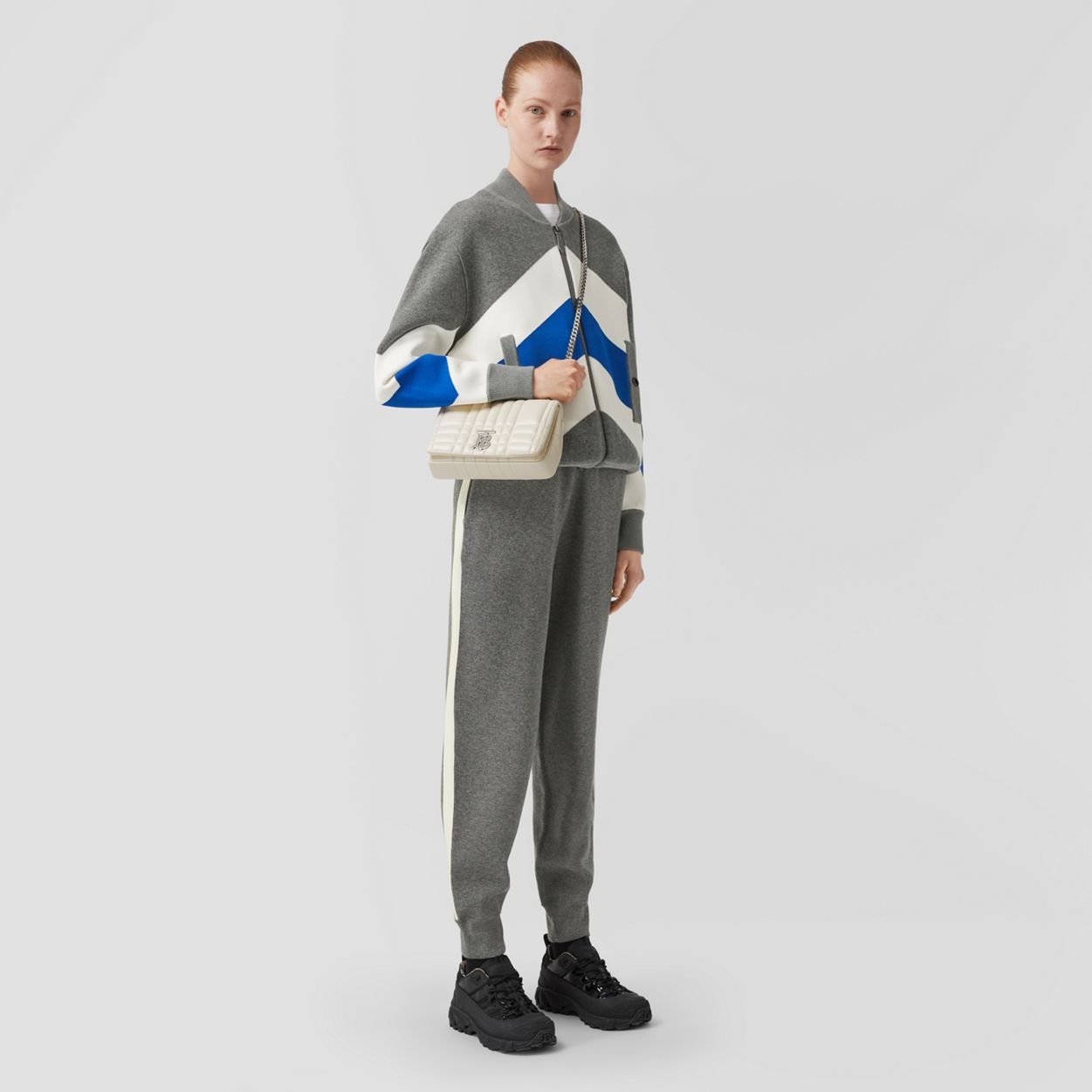 Logo Graphic Wool Cashmere Blend Jogging Pants - 5