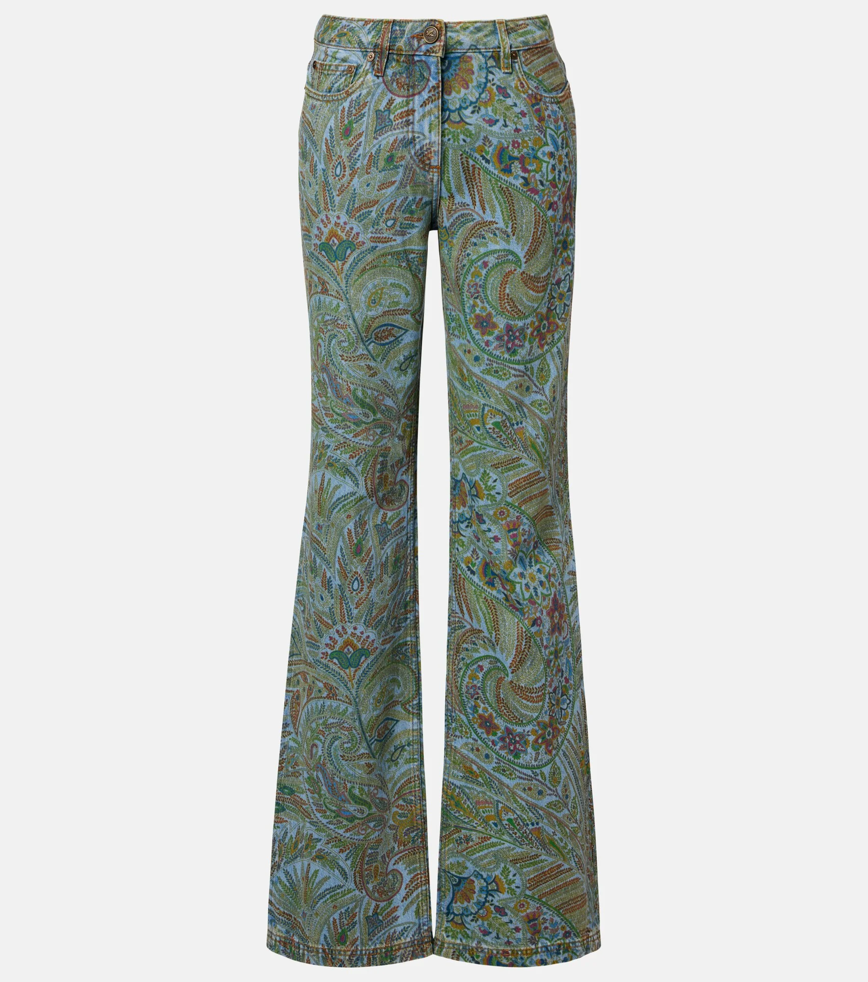 Paisley flared jeans - 1