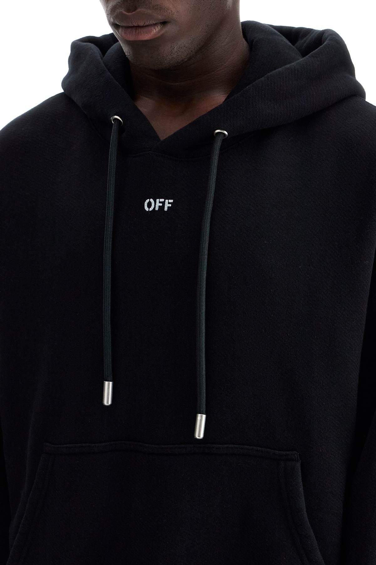 HOODED SWEATSHIRT WITH OFF PRINT - 5