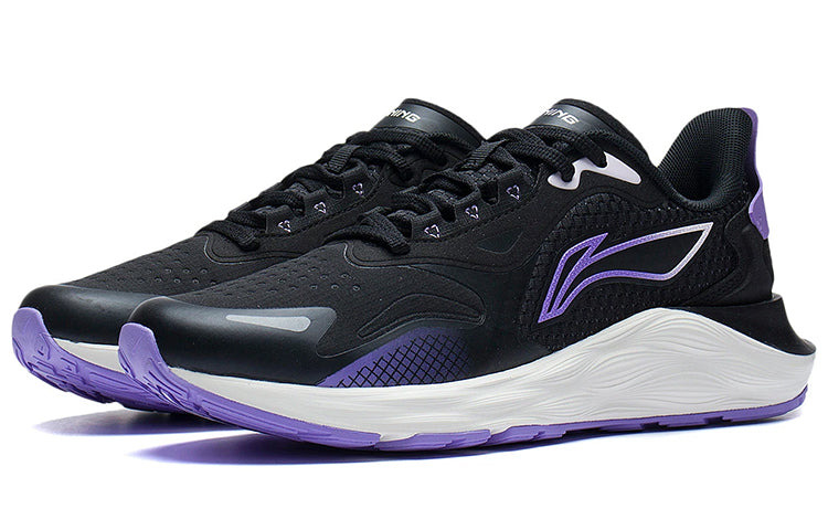 (WMNS) Li-Ning Daily Running Clouds Running Shoes 'Black Purple' ARSS014-1 - 3