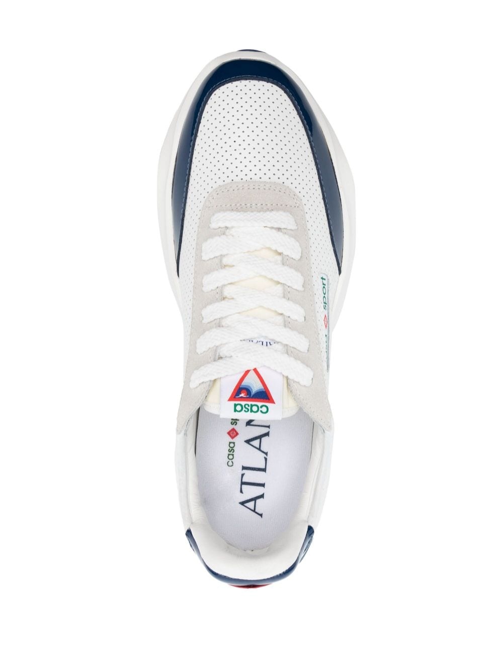 logo-patch lace-up sneakers - 4