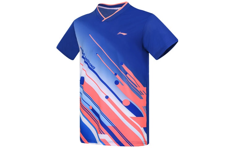 Li-Ning National Team Table Tennis Jersey T-Shirt 'Blue' AAYS017-3 - 3