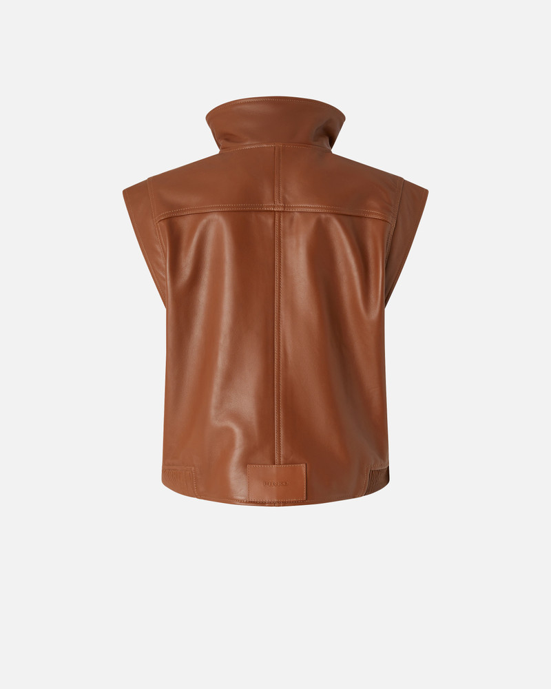 PINKO NAPPA LEATHER BIKER JACKET outlook