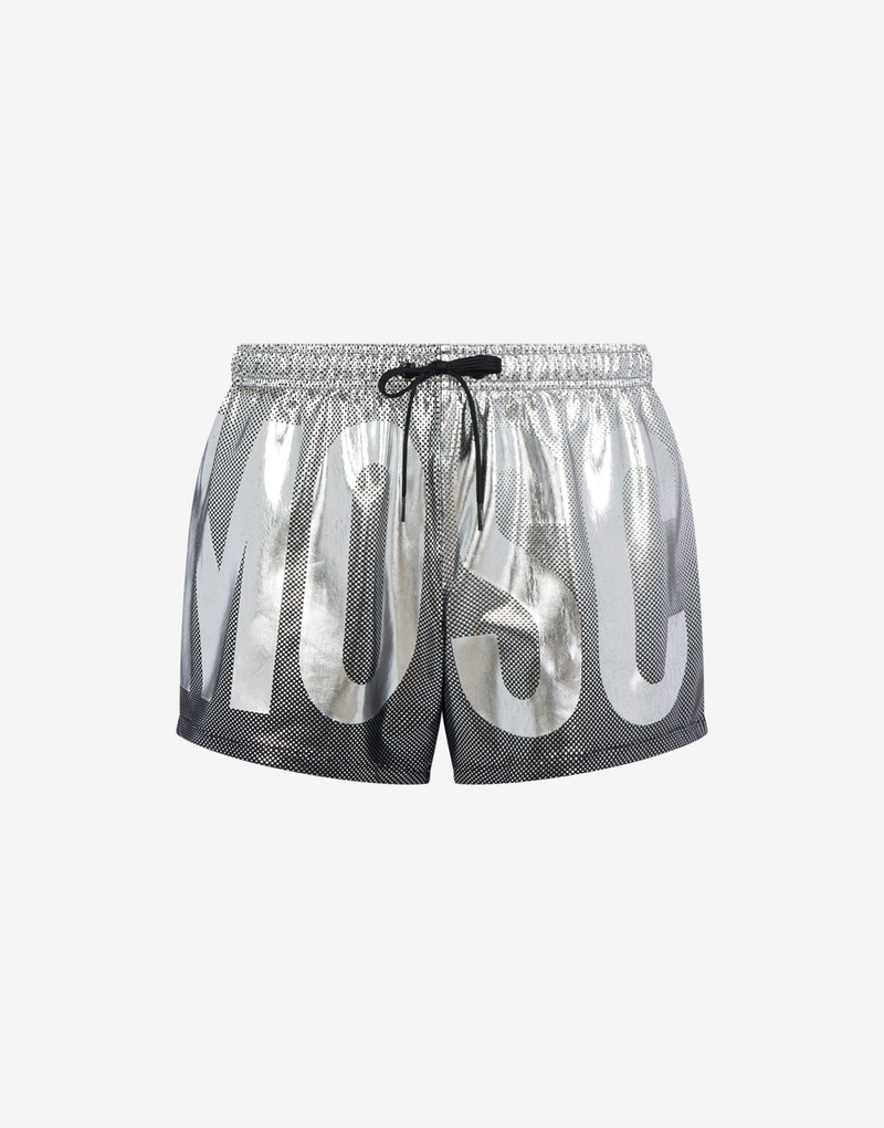 SWIM TRUNKS SILVER MAXI LOGO 1