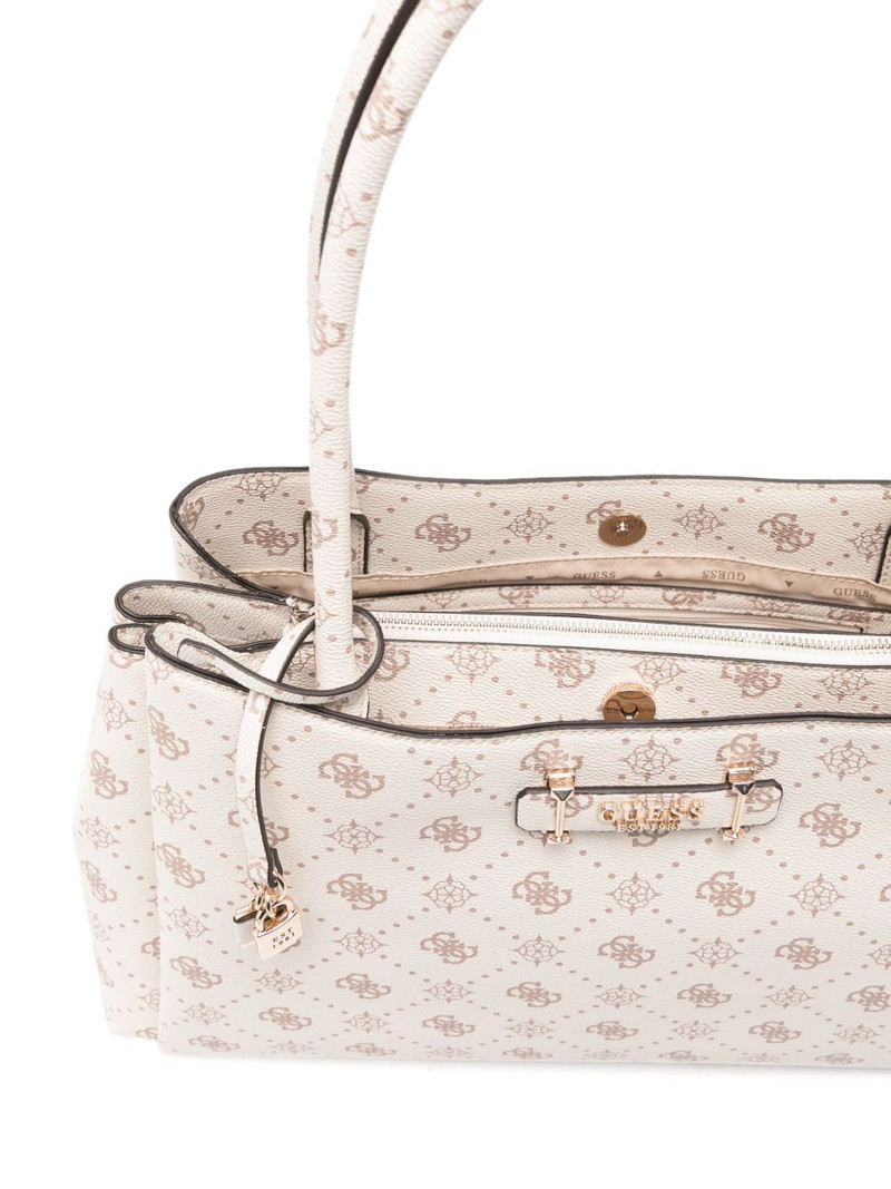 Carrie logo-pattern padlock-detail tote bag 4