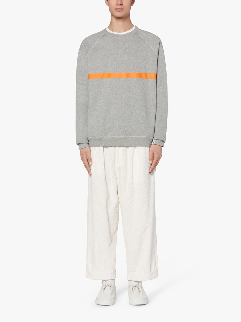 Mackintosh GREY X ORANGE COTTON CREW NECK SWEATSHIRT | GJM-207 outlook