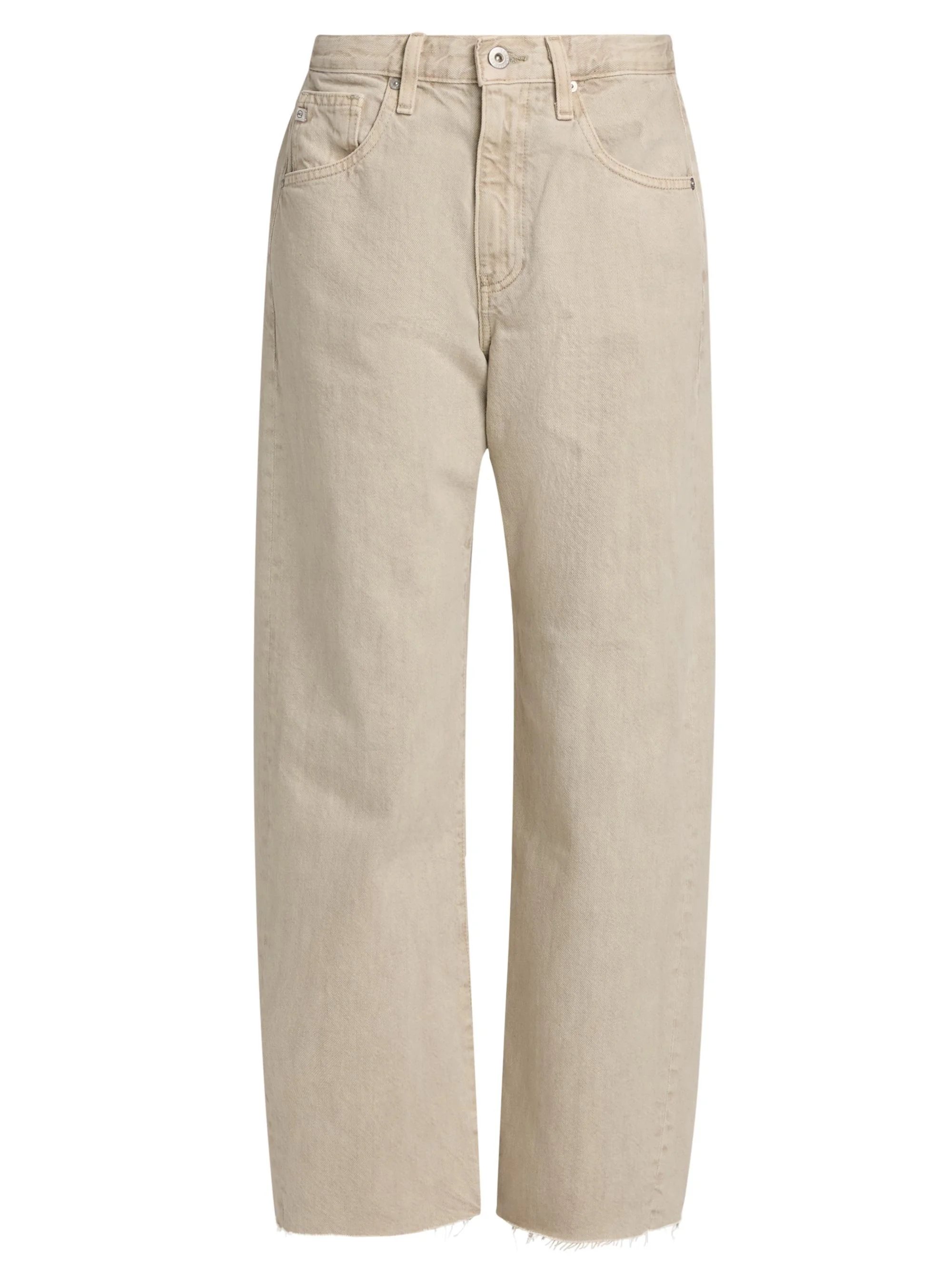 Women's Hattie Crop Barrel Jeans - Sulfur Light Taupe - 1