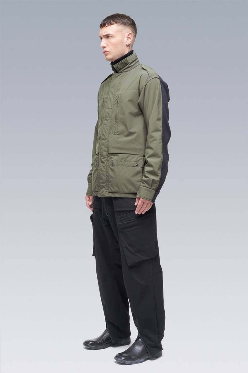 J3-HY Hybrid Construction Windstopper® Polartec® Alpha® / Powerstretch® Modular Jacket GREEN/BLACK 10