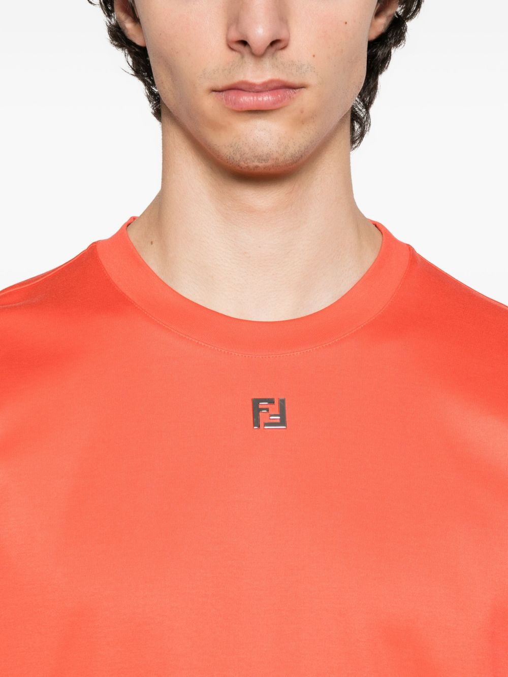 logo-plaque cotton T-shirt - 4