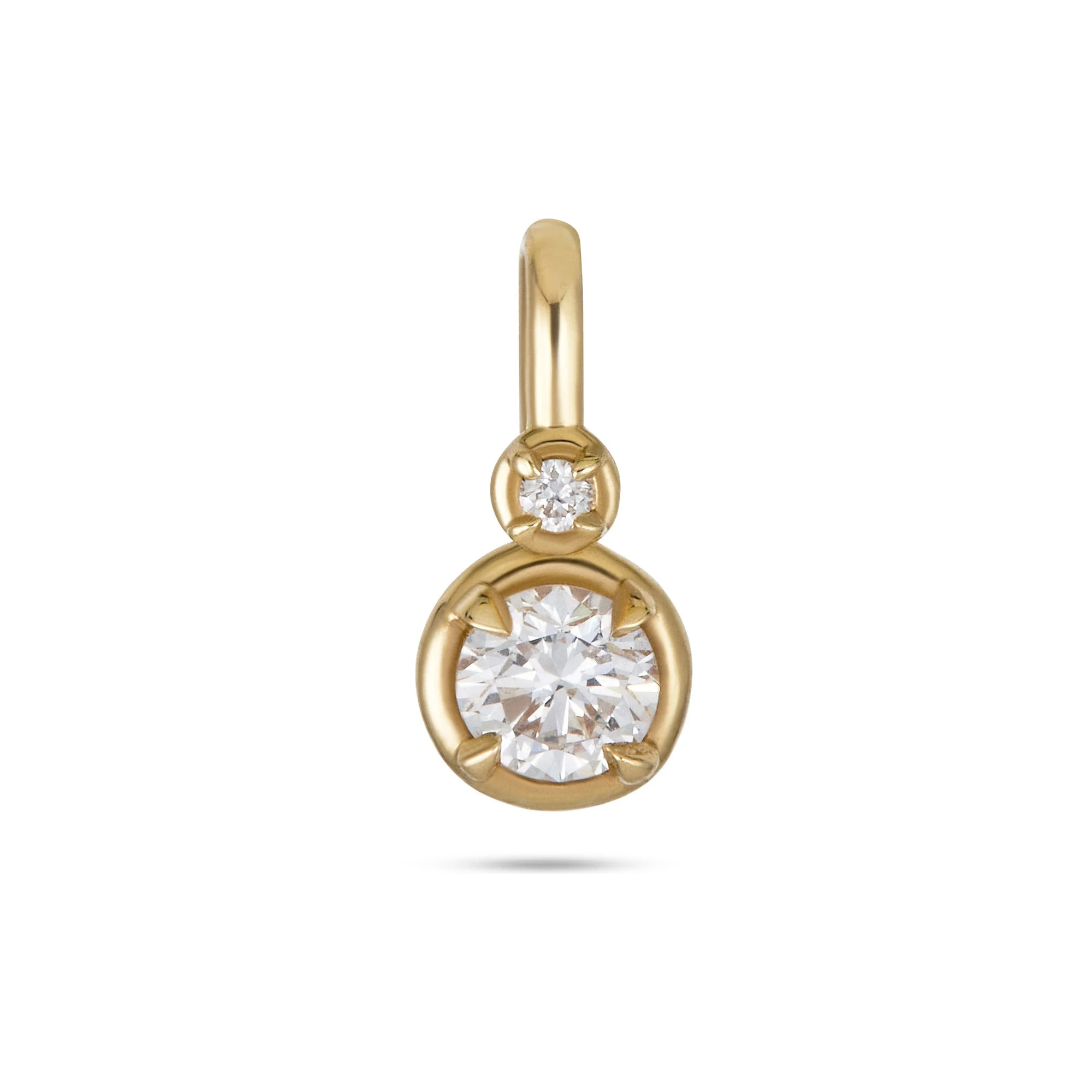 LAB-Created Round Diamond Bonbon Charm - 1