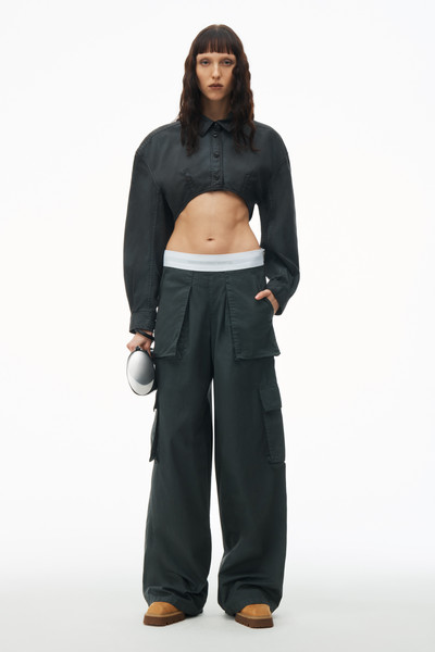 Alexander Wang Mid-Rise Cargo Rave Pants in Cotton Twill outlook