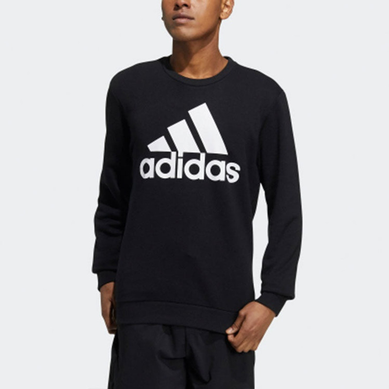 adidas Men's adidas Bl Fl Swt Large Logo Printing Sports Pullover Black GK9074 outlook