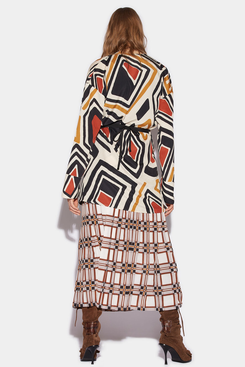 DSQUARED2 GEOMETRIC MINI WRAP DRESS outlook