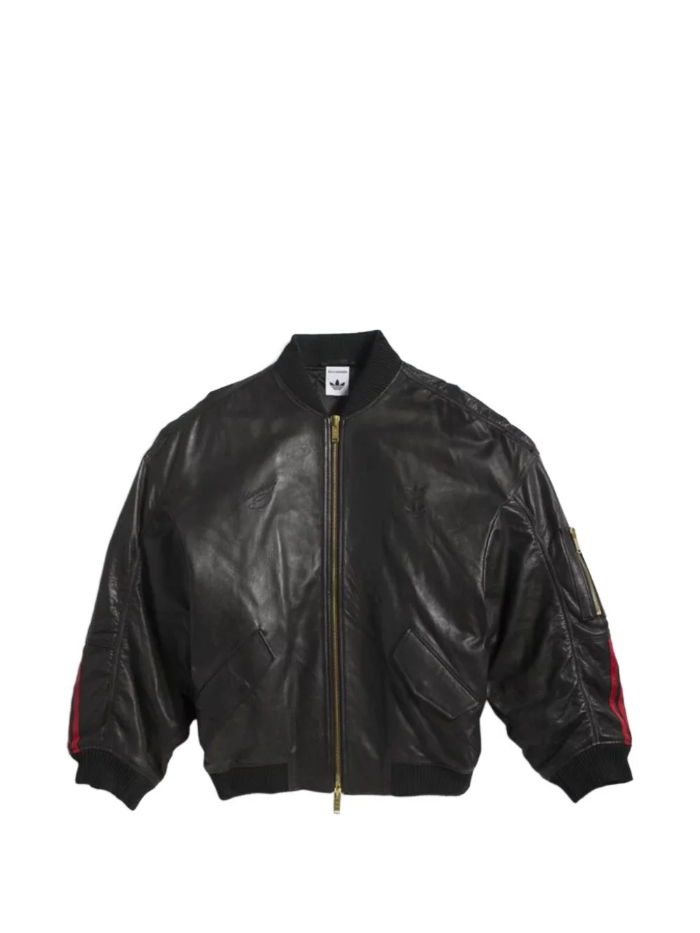 X Willy Chavaria logo-embroidered leather jacket - 1