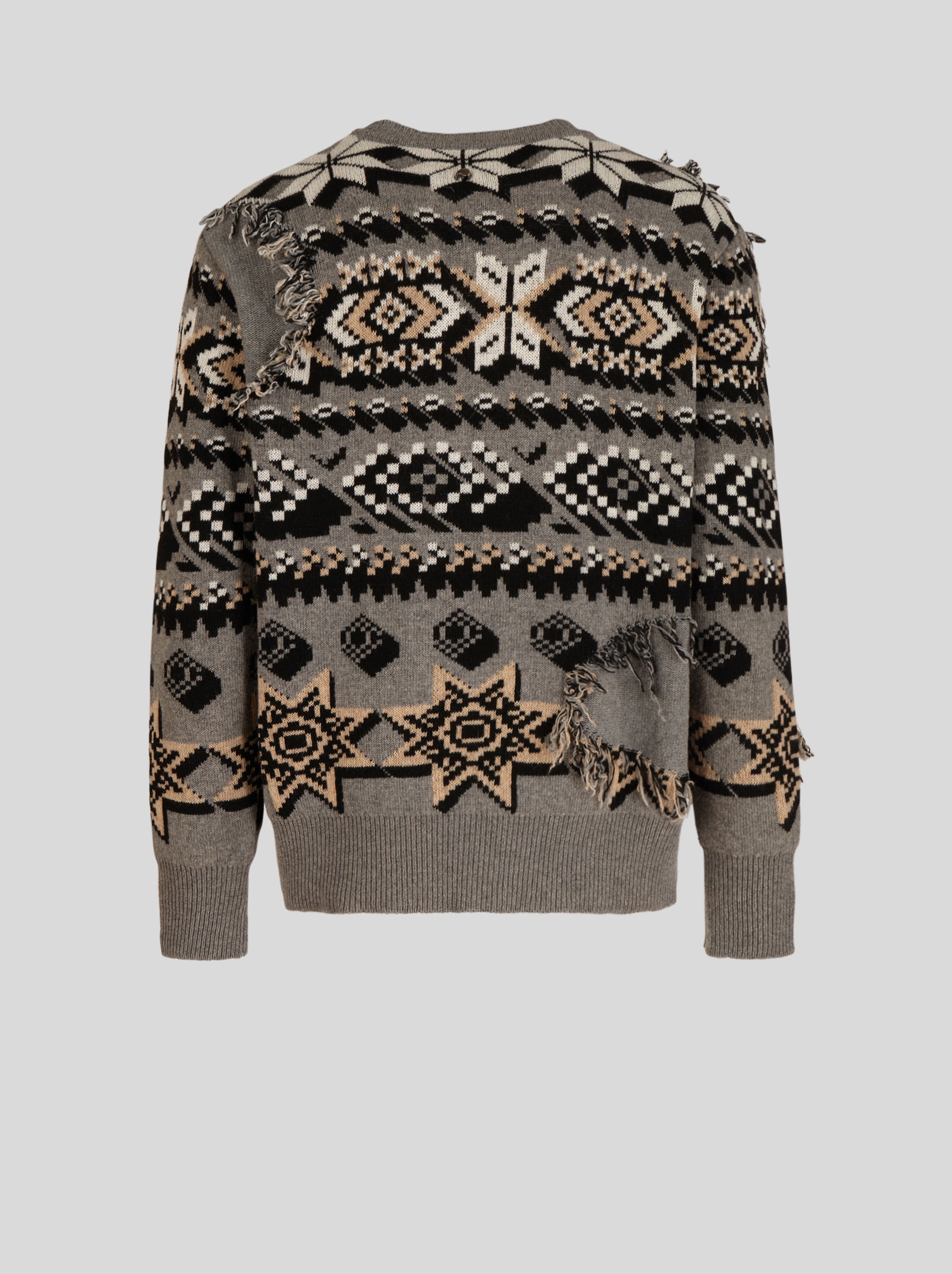 Etro JACQUARD INTARSIA SWEATER WITH WOLF | REVERSIBLE