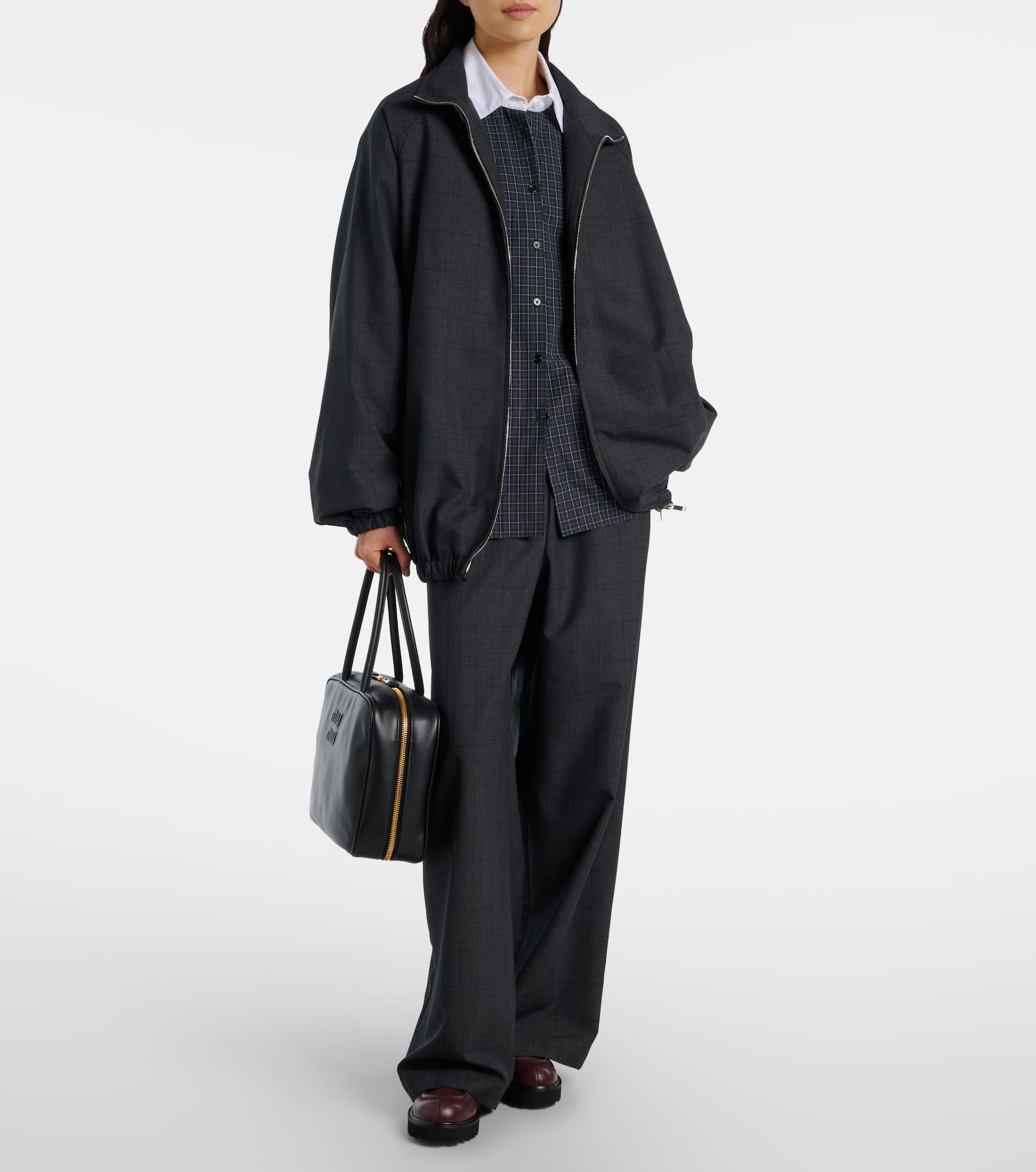 Baxter plaid wide-leg pants - 2