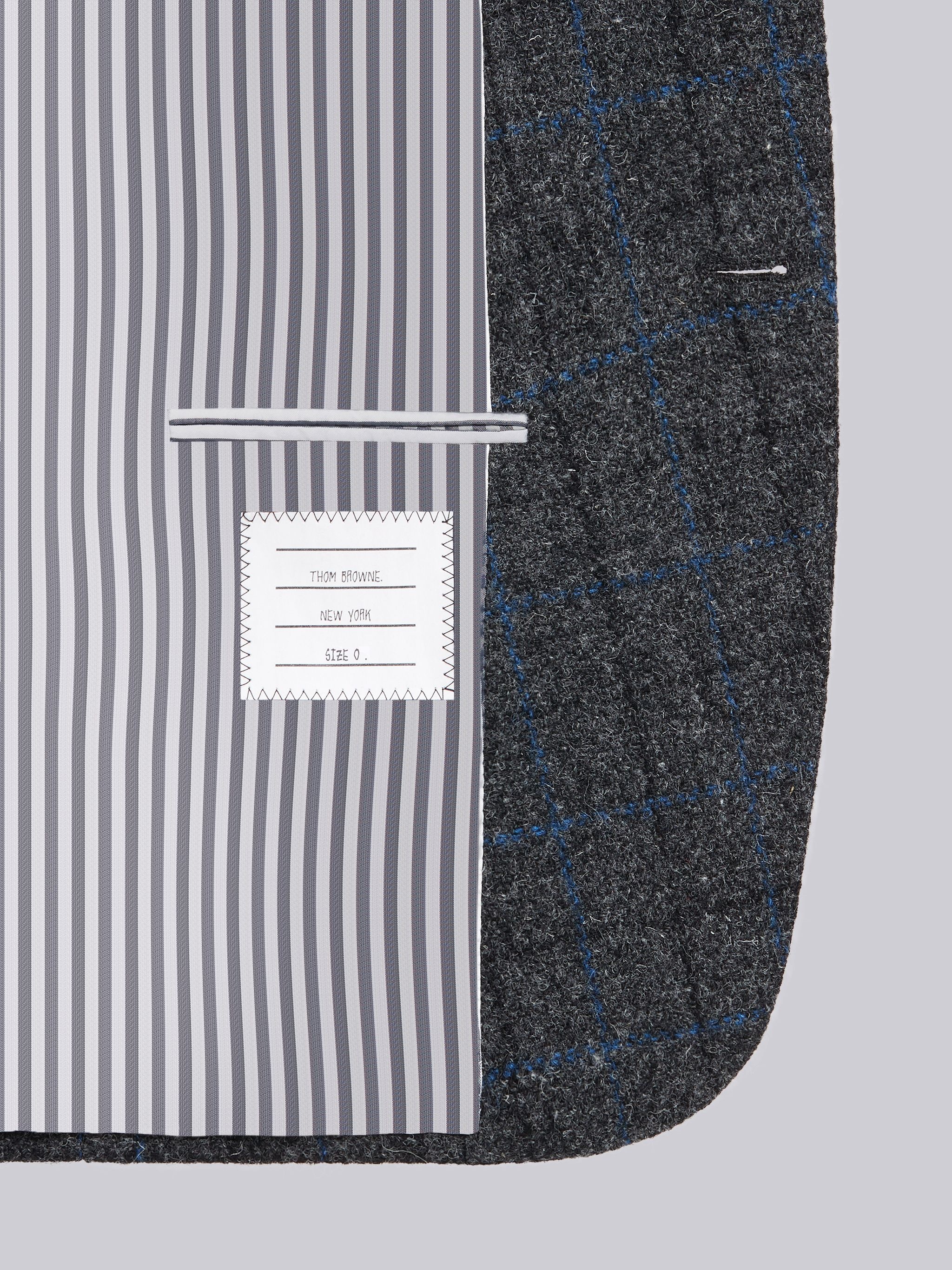 Dark Grey Wool Tattersall Check Classic Suit - 6