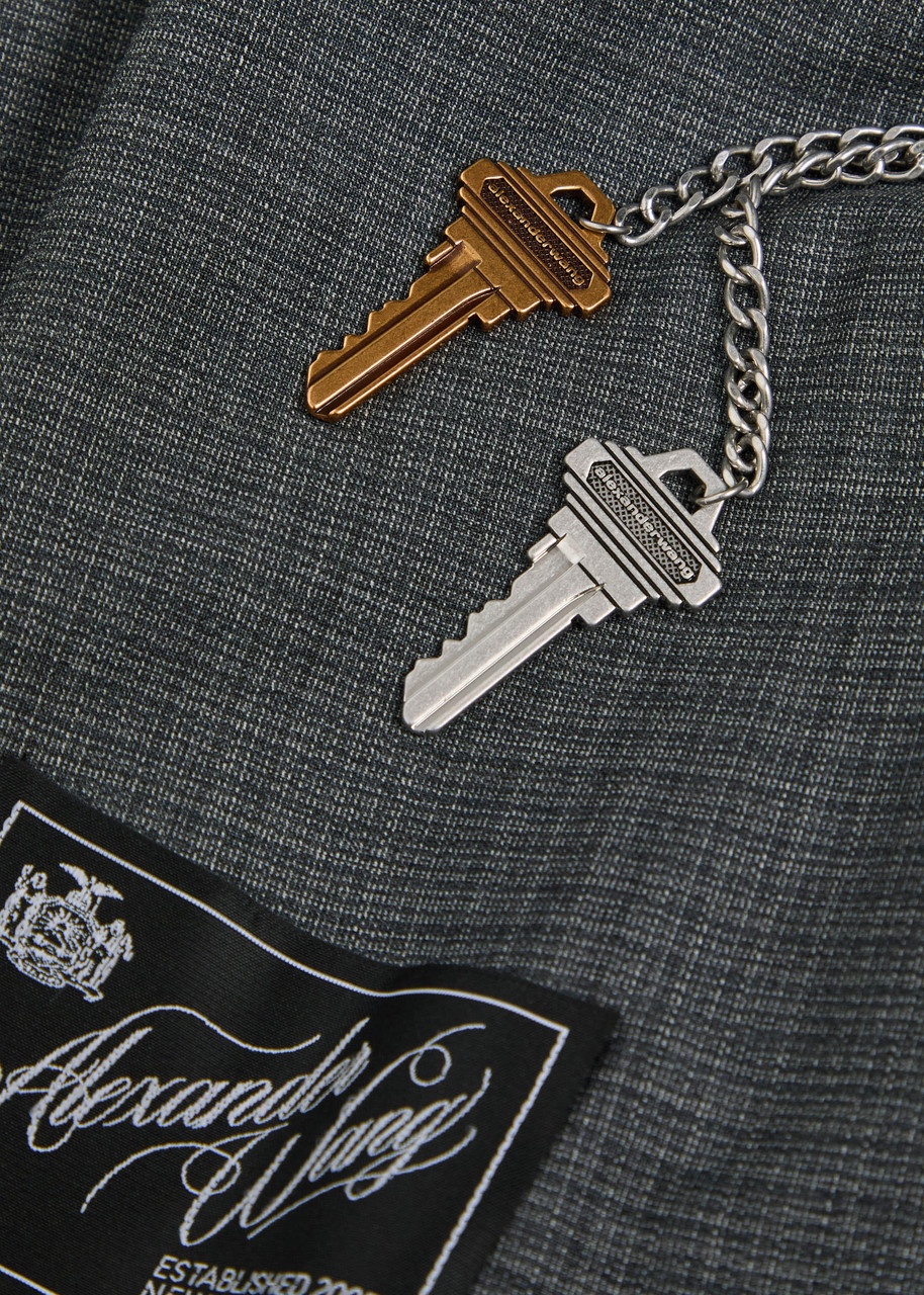 Alexander Wang Chain-embellished Wool-blend Blazer - 4
