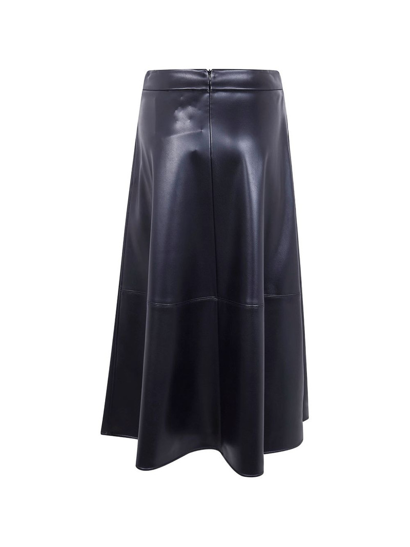'S Max Mara panelled leather A-line skirt outlook
