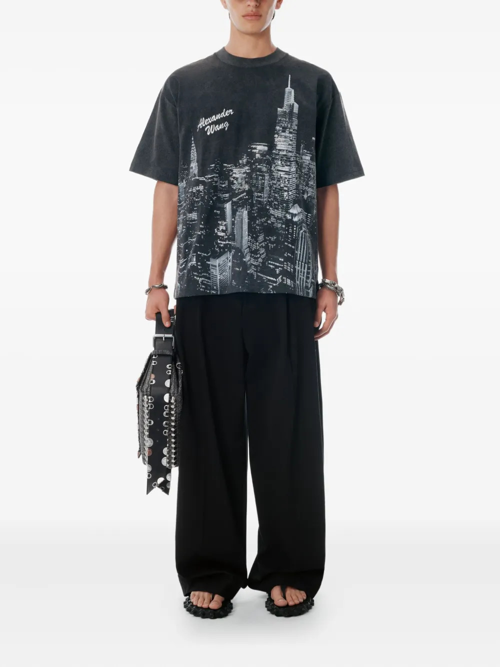 ALEXANDER WANG - Unisex Allover Hotfix Graphic Short Sleeve T-Shirt - 3